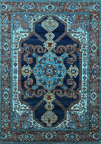 Oriental Light Blue Industrial Rug, urb2362lblu