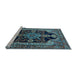 Sideview of Machine Washable Oriental Light Blue Industrial Rug, wshurb2362lblu