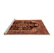 Sideview of Machine Washable Oriental Orange Industrial Area Rugs, wshurb2362org