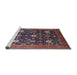 Sideview of Machine Washable Industrial Modern Plum Purple Rug, wshurb2363