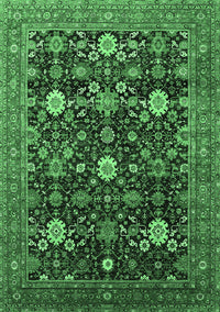 Oriental Emerald Green Industrial Rug, urb2363emgrn