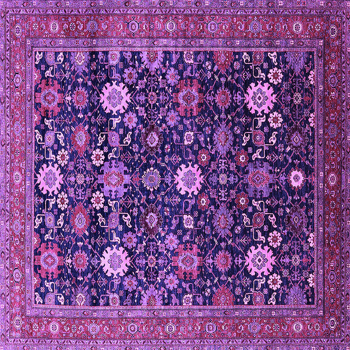 Square Oriental Purple Industrial Rug, urb2363pur
