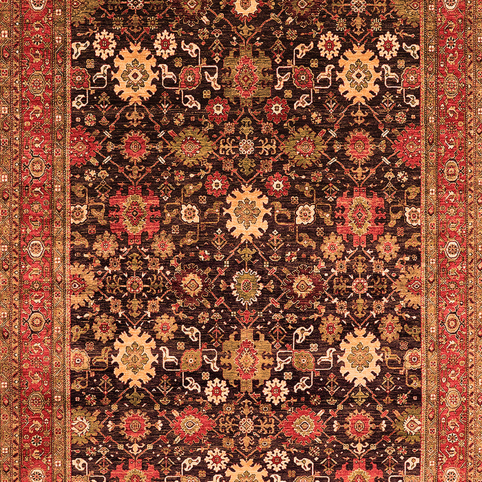 Machine Washable Oriental Orange Industrial Area Rugs, wshurb2363org