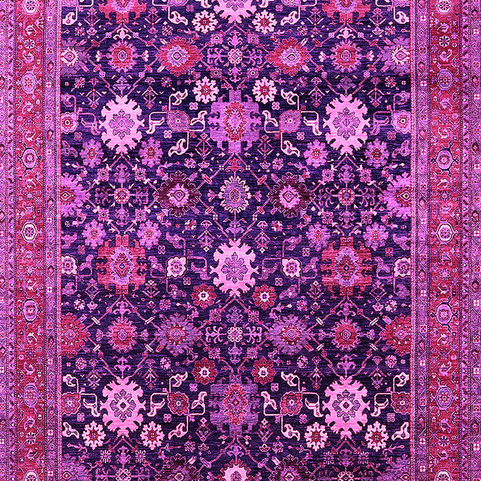 Machine Washable Oriental Pink Industrial Rug, wshurb2363pnk