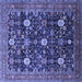 Square Oriental Blue Industrial Rug, urb2363blu