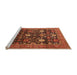 Sideview of Machine Washable Oriental Orange Industrial Area Rugs, wshurb2363org