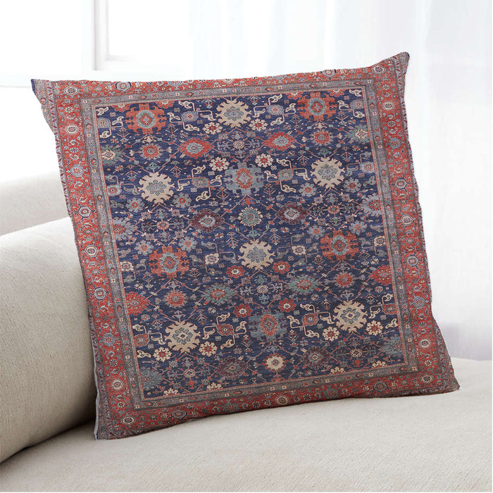 Lifestyle Image of Mid-Century Modern Urban Square Plum Purple Throw Pillow, 18 inch by 18 inch, pwurb2363