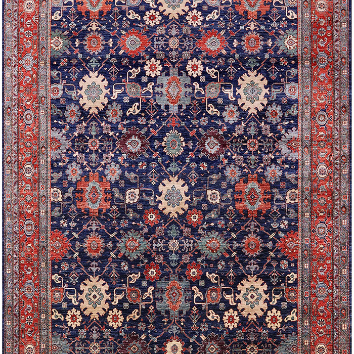 Machine Washable Industrial Modern Plum Purple Rug, wshurb2363