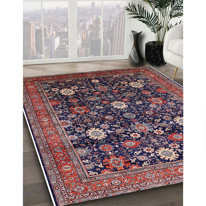 Machine Washable Industrial Modern Plum Purple Rug in a Family Room, wshurb2363