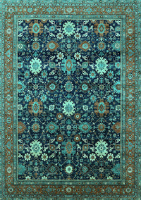 Oriental Turquoise Industrial Rug, urb2363turq