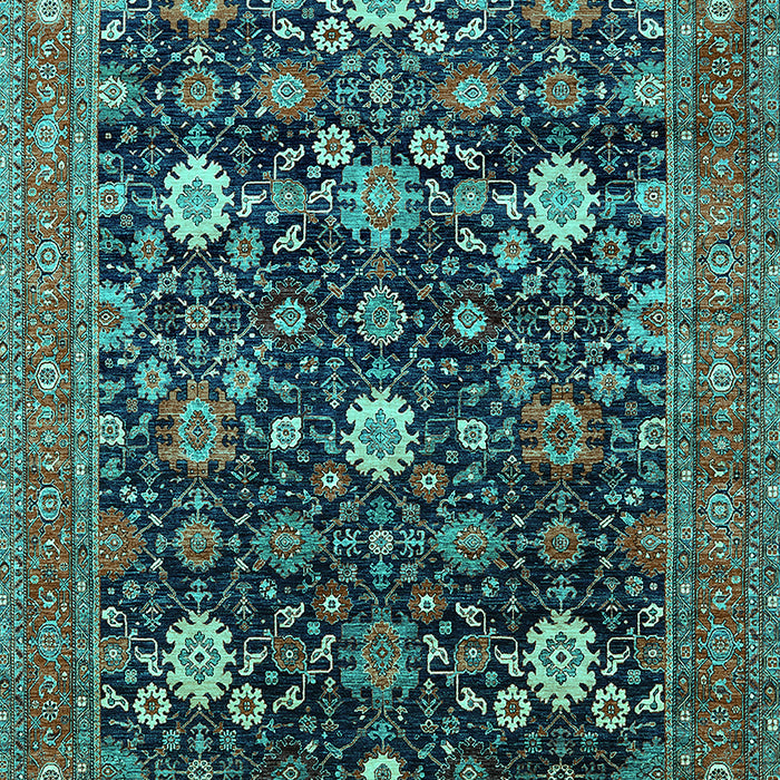 Oriental Turquoise Industrial Rug, urb2363turq