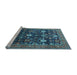 Sideview of Machine Washable Oriental Light Blue Industrial Rug, wshurb2363lblu