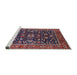 Sideview of Machine Washable Industrial Modern Rosy Pink Rug, wshurb2364