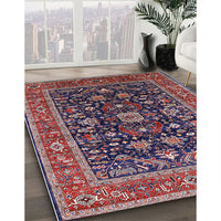 Mid-Century Modern Pink Oriental Rug, urb2364