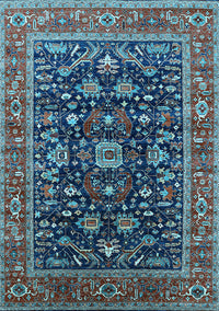 Oriental Light Blue Industrial Rug, urb2364lblu