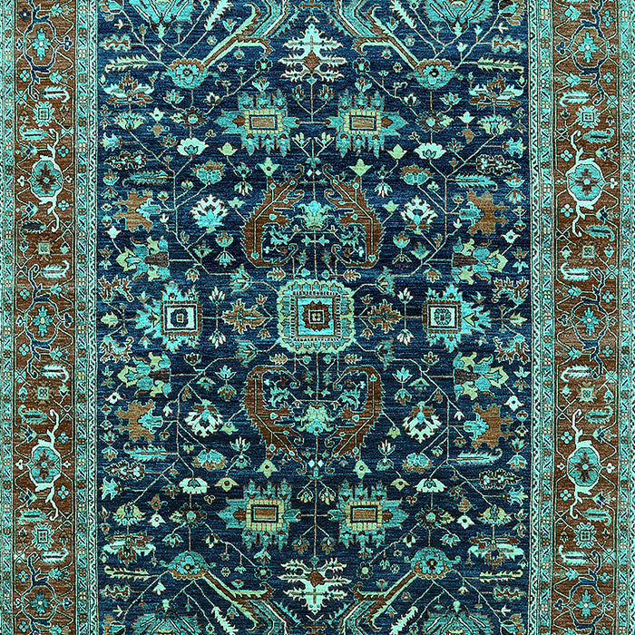 Oriental Turquoise Industrial Rug, urb2364turq