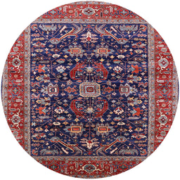 Round Machine Washable Industrial Modern Rosy Pink Rug, wshurb2364