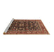 Sideview of Machine Washable Oriental Brown Industrial Rug, wshurb2364brn