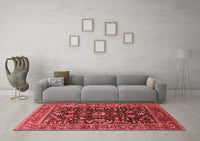 Machine Washable Oriental Red Industrial Rug, wshurb2364red