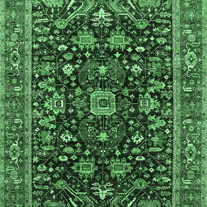 Machine Washable Oriental Emerald Green Industrial Area Rugs, wshurb2364emgrn