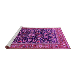 Sideview of Machine Washable Oriental Pink Industrial Rug, wshurb2364pnk