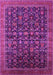 Machine Washable Oriental Pink Traditional Rug, wshurb2365pnk