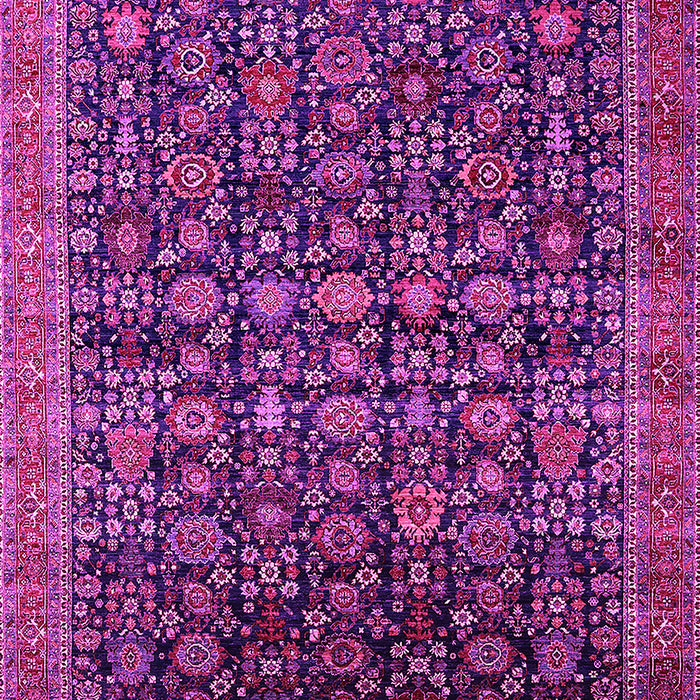 Machine Washable Oriental Pink Traditional Rug, wshurb2365pnk