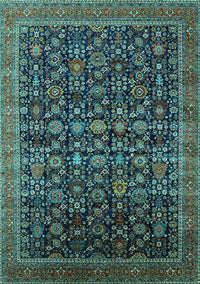 Oriental Turquoise Traditional Rug, urb2365turq