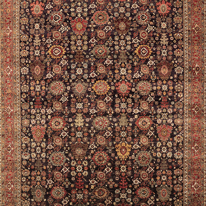 Machine Washable Oriental Brown Traditional Rug, wshurb2365brn