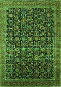 Oriental Green Traditional Rug, urb2365grn