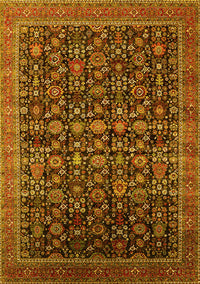 Oriental Yellow Traditional Rug, urb2365yw