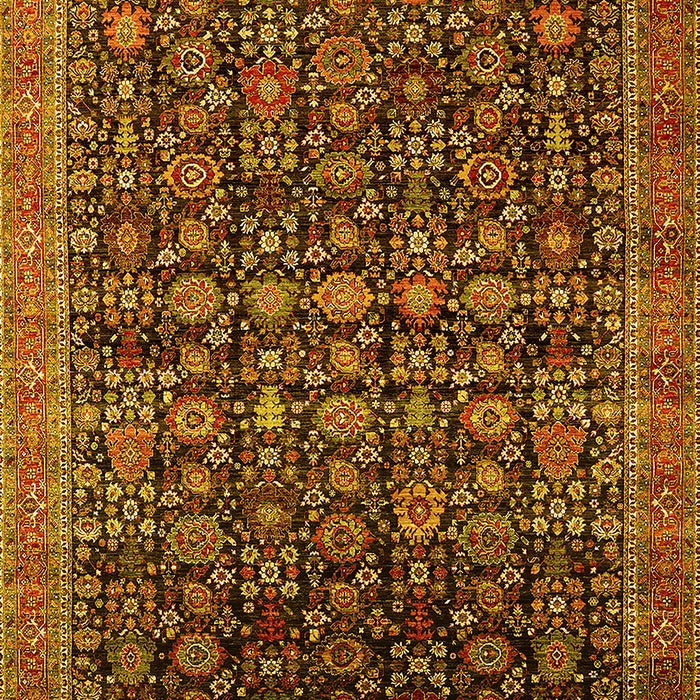 Oriental Yellow Traditional Rug, urb2365yw