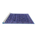 Sideview of Machine Washable Oriental Blue Traditional Rug, wshurb2365blu