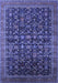 Machine Washable Oriental Blue Traditional Rug, wshurb2365blu