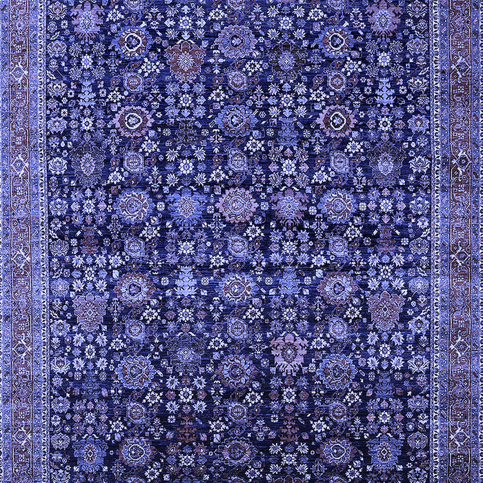 Machine Washable Oriental Blue Traditional Rug, wshurb2365blu