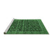 Sideview of Machine Washable Oriental Emerald Green Traditional Area Rugs, wshurb2365emgrn