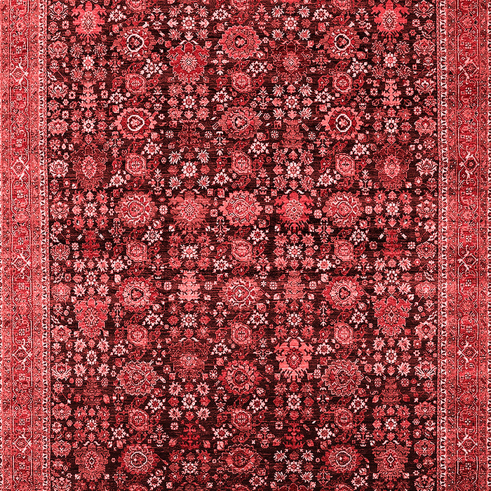 Machine Washable Oriental Red Traditional Rug, wshurb2365red