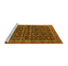 Sideview of Machine Washable Oriental Yellow Traditional Rug, wshurb2365yw