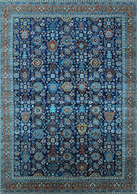 Oriental Light Blue Traditional Rug, urb2365lblu