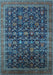 Oriental Light Blue Traditional Rug, urb2365lblu