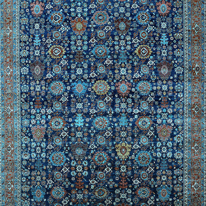 Oriental Light Blue Traditional Rug, urb2365lblu