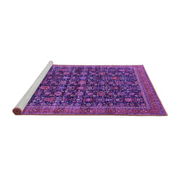 Sideview of Machine Washable Oriental Purple Traditional Area Rugs, wshurb2365pur