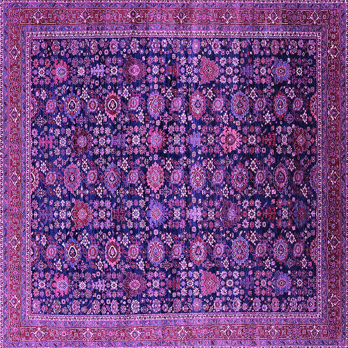 Square Oriental Purple Traditional Rug, urb2365pur