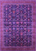 Machine Washable Oriental Purple Traditional Area Rugs, wshurb2365pur