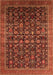 Machine Washable Oriental Orange Traditional Area Rugs, wshurb2365org