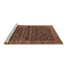 Sideview of Machine Washable Oriental Brown Traditional Rug, wshurb2365brn