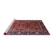 Sideview of Machine Washable Industrial Modern Rosy Pink Rug, wshurb2366