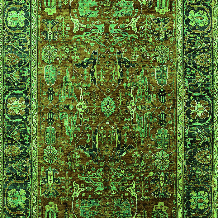 Oriental Green Traditional Rug, urb2366grn