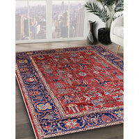 Mid-Century Modern Pink Oriental Rug, urb2366