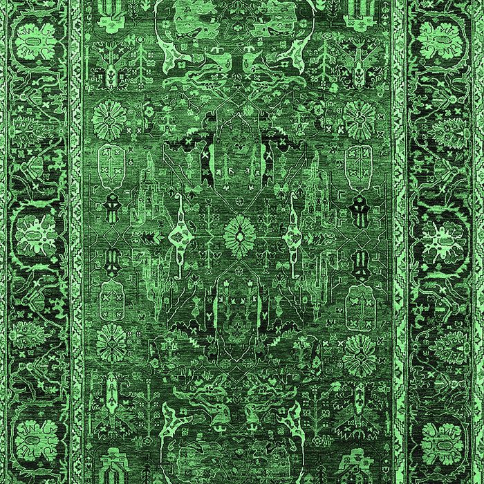 Oriental Emerald Green Traditional Rug, urb2366emgrn